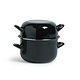 M & T  Musselpot  Ø 24 cm black with thick bottom suitable for induction