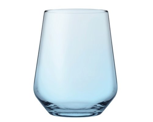 M & T  Water -tonic -cocktail - whisky glass 43,5 cl blue  " Ibiza "