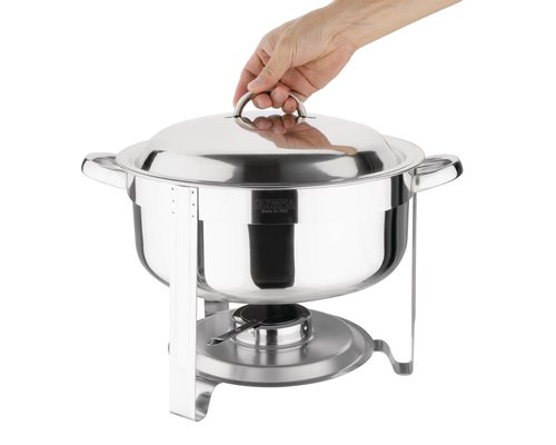 M&T Ronde chafing dish met deksel. Inhoud :  7,5 liter