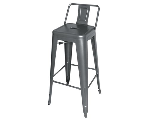M & T  High stool bistro " Gun metal " grey seat height 77 cm