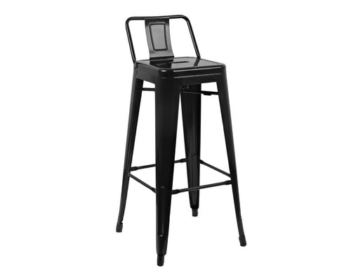 M & T  High stool bistro black metal . Seat height :  77 cm