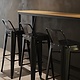 M & T  High stool bistro black metal . Seat height :  77 cm