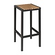 M & T  Tabouret haut de bistro métal noir modèle haut :  75 cm " Le Zoute "