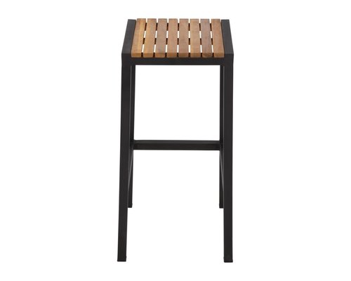M & T  High stool black metal . Seat height :  75 cm  " Le Zoute "