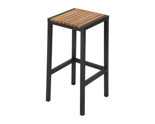 M & T  High stool black metal . Seat height :  75 cm  " Le Zoute "