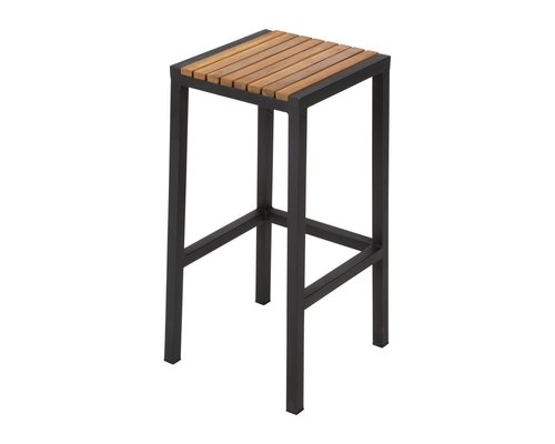 M & T  Tabouret haut de bistro métal noir modèle haut :  75 cm " Le Zoute "