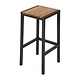 M & T  Tabouret haut de bistro métal noir modèle haut :  75 cm " Le Zoute "