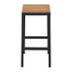 M & T  High stool black metal . Seat height :  75 cm  " Le Zoute "