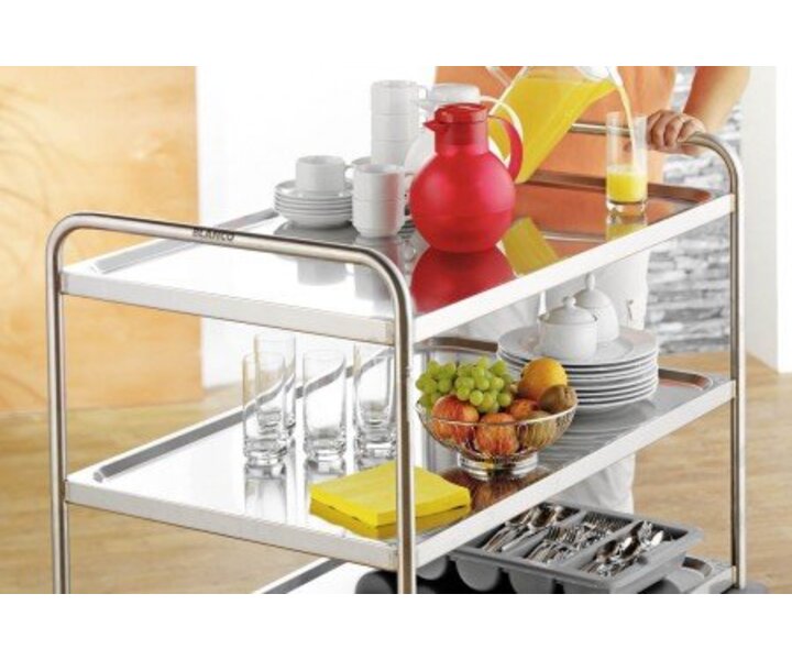 B-PRO ( BLANCO )  Chariot modèle renforcé avec trois plateaux