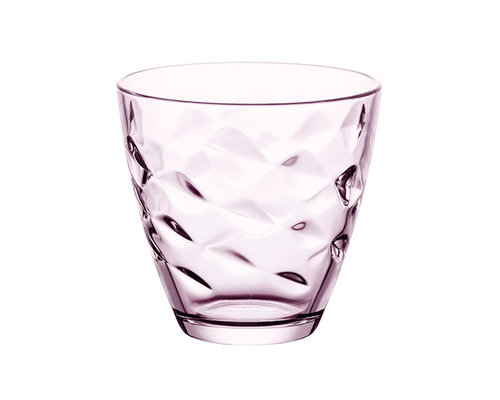 BORMIOLI ROCCO  Water & frisdrank glas 25 cl  " Flora " lila - rose