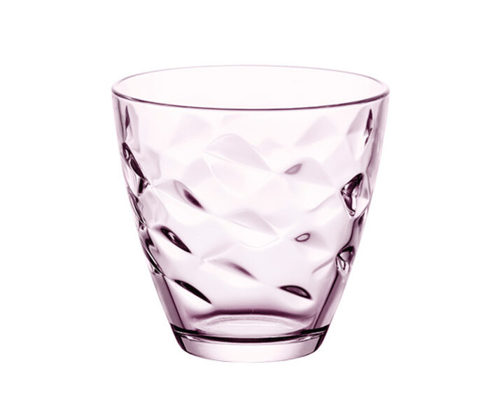 BORMIOLI ROCCO  Water & frisdrank glas 25 cl  " Flora " lila - rose