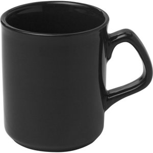 M & T  Mug porcelaine noire 25 cl pour servir du café ou un thé