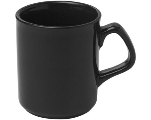 M & T  Mug zwart porselein 25 cl voor het serveren van koffie & thee