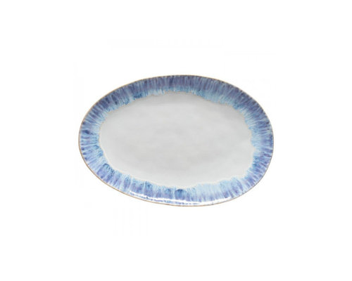 COSTA NOVA  Assiette ovale 27 cm " Brisa Bleu "