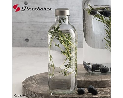 M&T Bouteille réutilisable en verre 50 cl avec bouchon à vis