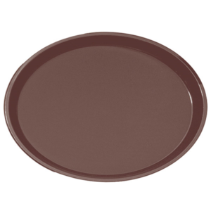 M & T  Oval non-slip tray XL 63 x 52 x h 3 cm dark brown