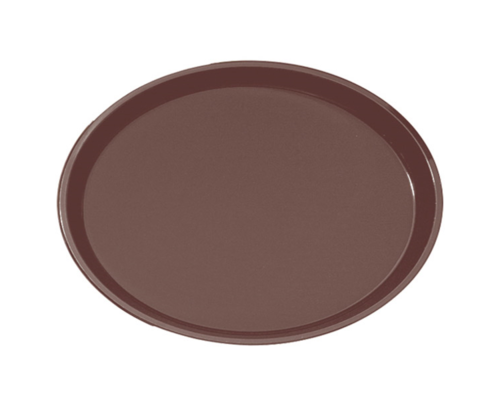 M & T  Oval non-slip tray XL 63 x 52 x h 3 cm dark brown