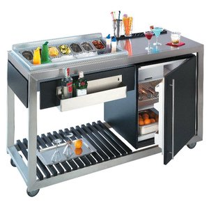 M & T  Mobiele cocktail bar met ingebouwde koelkast 60 liter