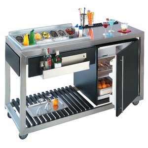 M & T  Mobile cocktail bar with built-in refrigerator 60 liter