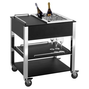 M & T  Bar trolley with wine - & champagne cooler