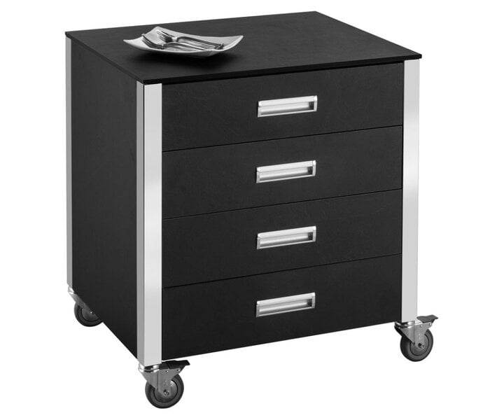 M&T Serving trolley " Guéridon " with 4 drawers