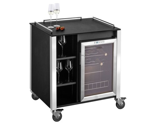 M & T  Serving trolley  with built-in wine cellar 62 liter