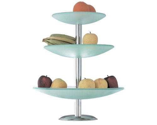 M&T Fruitschaal met 3 frosted mat glazen schalen