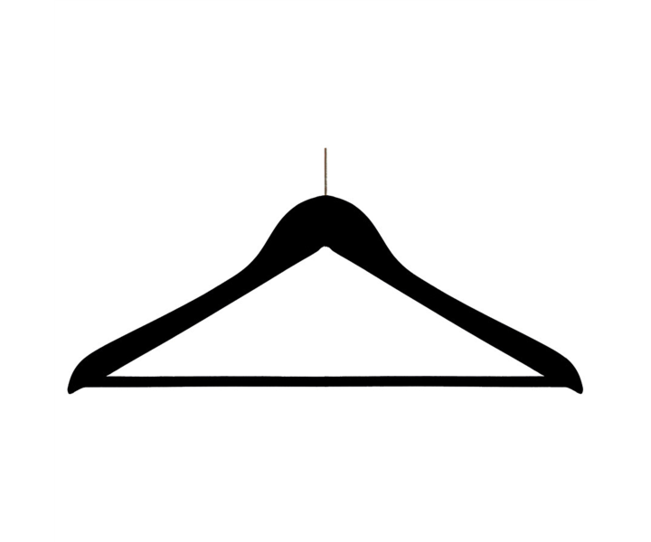 M&T Kleerhanger zwart met anti-diefstal haak inclusief ring