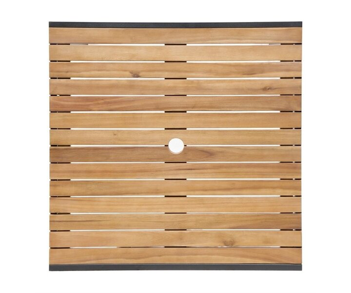 M&T Table square  80 x 80 h 74 cm  black metal frame  " Le Zoute "