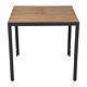 M&T Table square  80 x 80 h 74 cm  black metal frame  " Le Zoute "