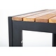 M & T  Table rectangular 120 x 80 x h 74 cm  black metal frame  " Le Zoute "