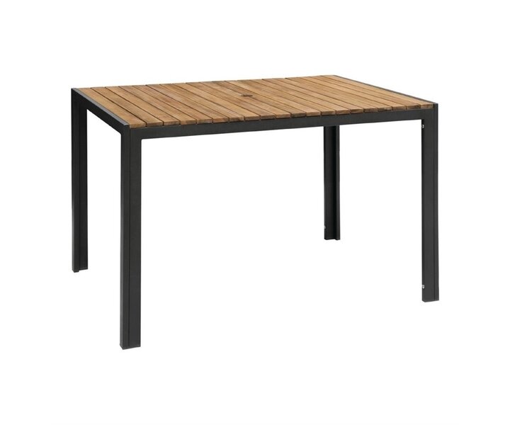 M&T Tafel rechthoekig 120 x 80 x h 74 cm zwart metalen frame " Le Zoute "