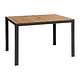 M&T Tafel rechthoekig 120 x 80 x h 74 cm zwart metalen frame " Le Zoute "