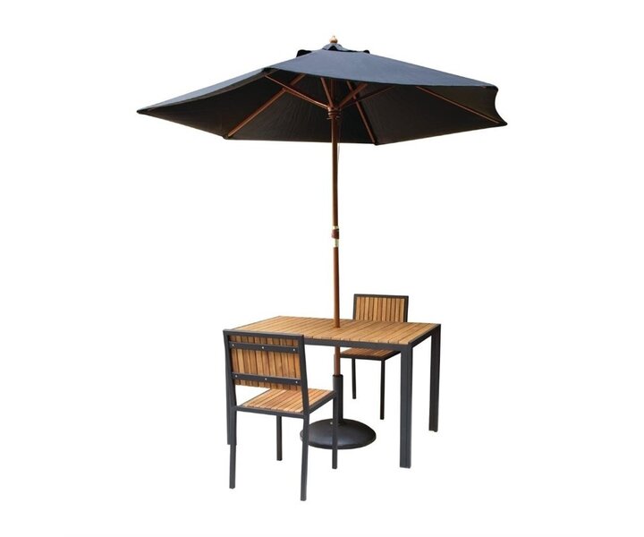 M&T Table rectangulaire 120 x 80 x h 74 cm  cadre en métal noir  " Le Zoute "