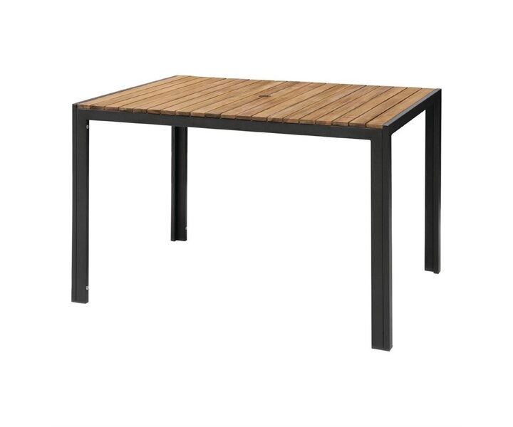 M&T Table rectangulaire 120 x 80 x h 74 cm  cadre en métal noir  " Le Zoute "