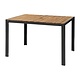 M & T  Table rectangular 120 x 80 x h 74 cm  black metal frame  " Le Zoute "