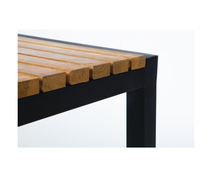 M&T Bench 100 x 35 x h 45 cm black metal frame  " Le Zoute "