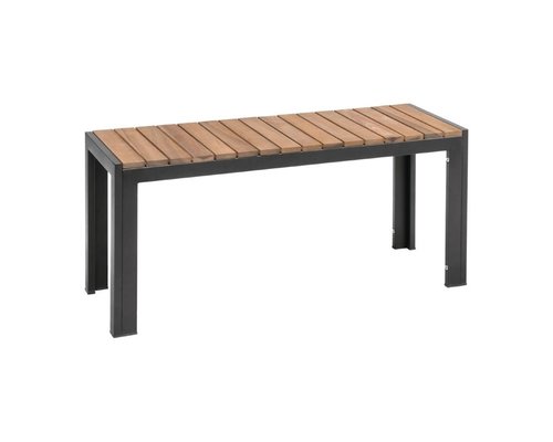 M & T  Bench 100 x 35 x h 45 cm black metal frame  " Le Zoute "