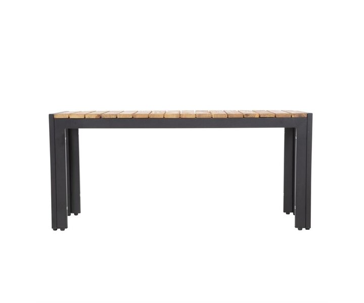 M&T Bench 100 x 35 x h 45 cm black metal frame  " Le Zoute "