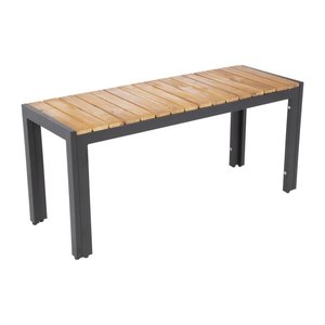 M & T  Bench 100 x 35 x h 45 cm black metal frame  " Le Zoute "