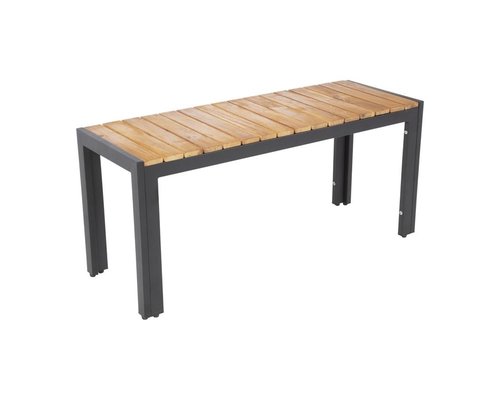 M & T  Bench 100 x 35 x h 45 cm black metal frame  " Le Zoute "