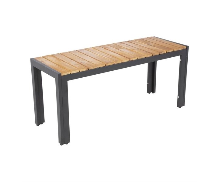 M&T Bench 100 x 35 x h 45 cm black metal frame  " Le Zoute "