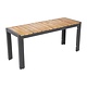 M&T Bench 100 x 35 x h 45 cm black metal frame  " Le Zoute "