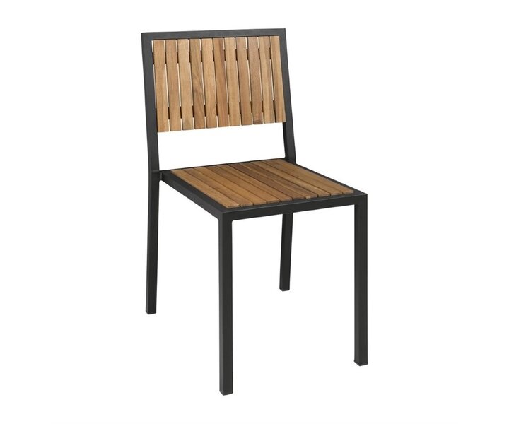 M&T Chaise cadre en métal noir  " Le Zoute "