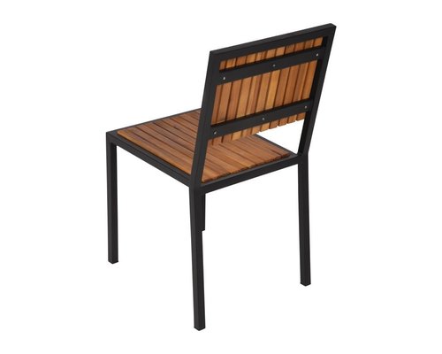 M&T Stoel zwart metalen frame " Le Zoute "