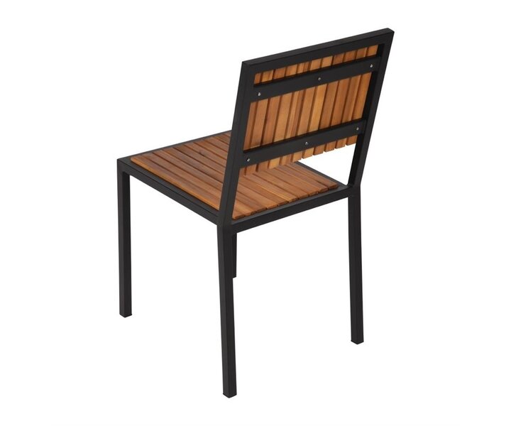 M&T Stool black metal frame  " Le Zoute "