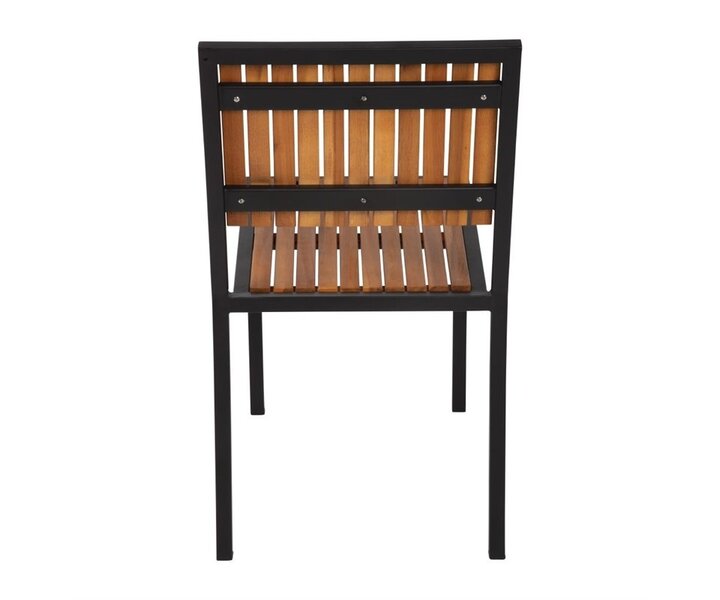 M&T Stoel zwart metalen frame " Le Zoute "