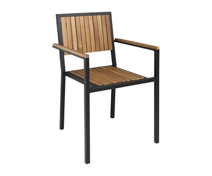 M&T Armchair black metal frame  " Le Zoute "