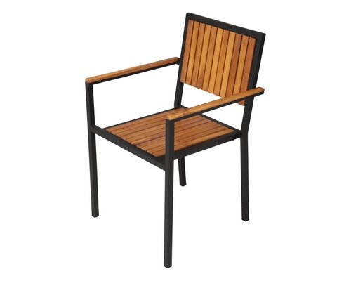 M&T Armchair black metal frame  " Le Zoute "