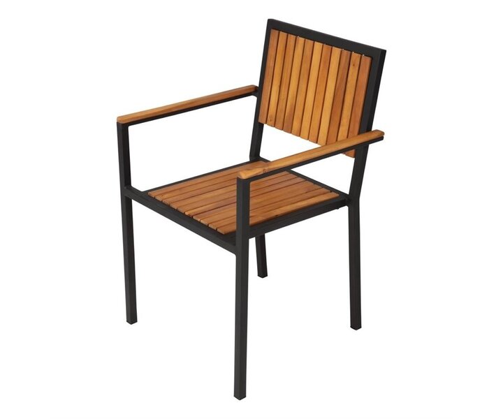 M&T Armchair black metal frame  " Le Zoute "